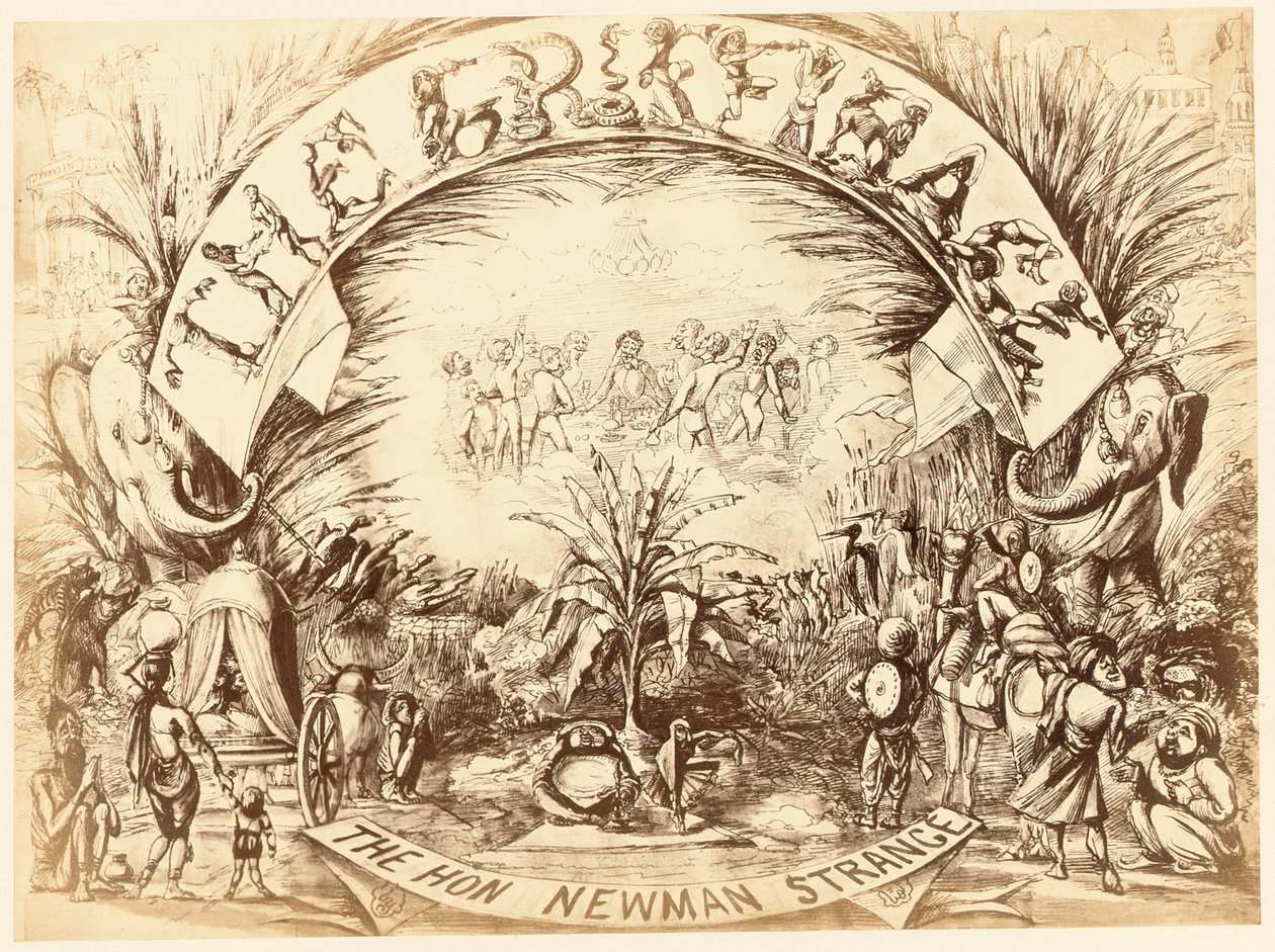 The Griffinage, Hon. Newman Strange, sida från The Delhi Sketchbook, 1850-54 av English School