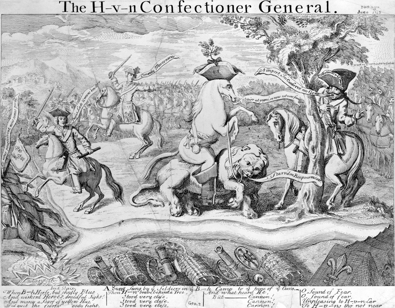 H- V- N Konditorgeneralen, c.1743 av English School