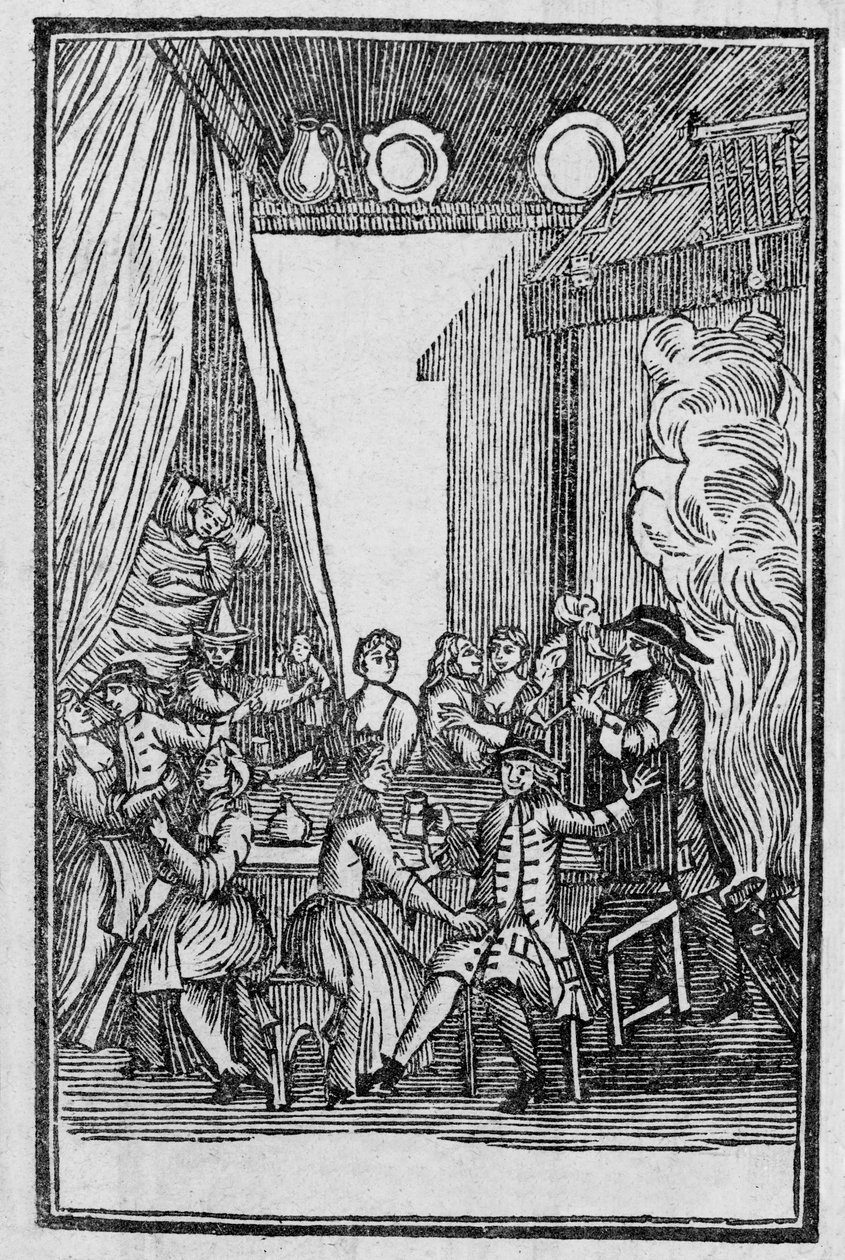 Skördemiddagen, från Roxburghe Ballads av English School