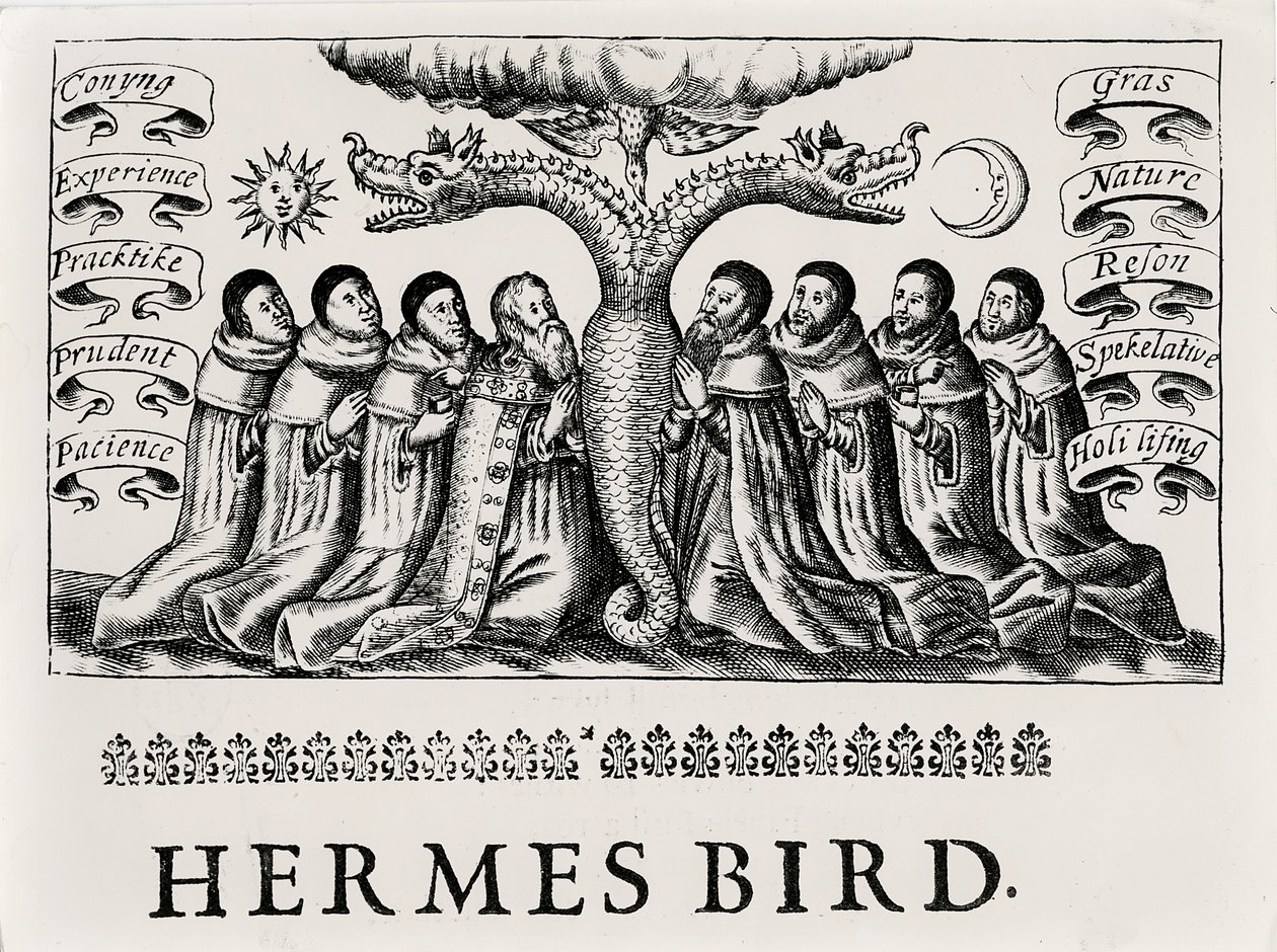 The Hermes Bird, från Theatrum Chemicum, 1652 av English School