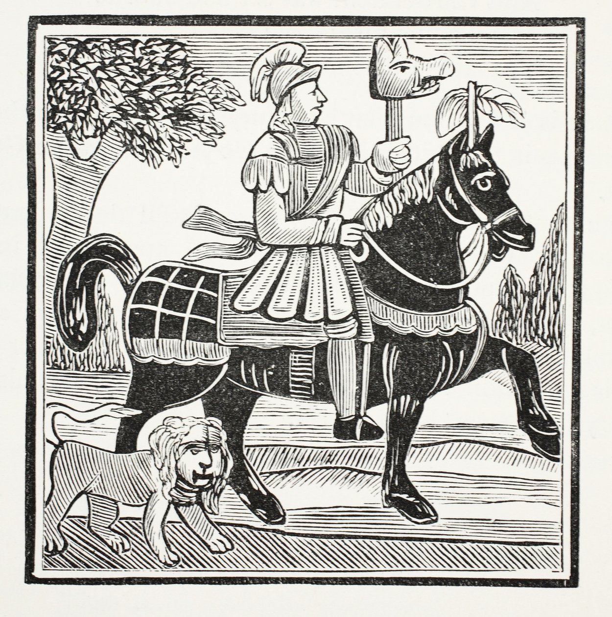 The History of Guy, Earl of Warwick, illustration från Chap-books of the Eighteenth Century av John Ashton, pub. 1882 av English School