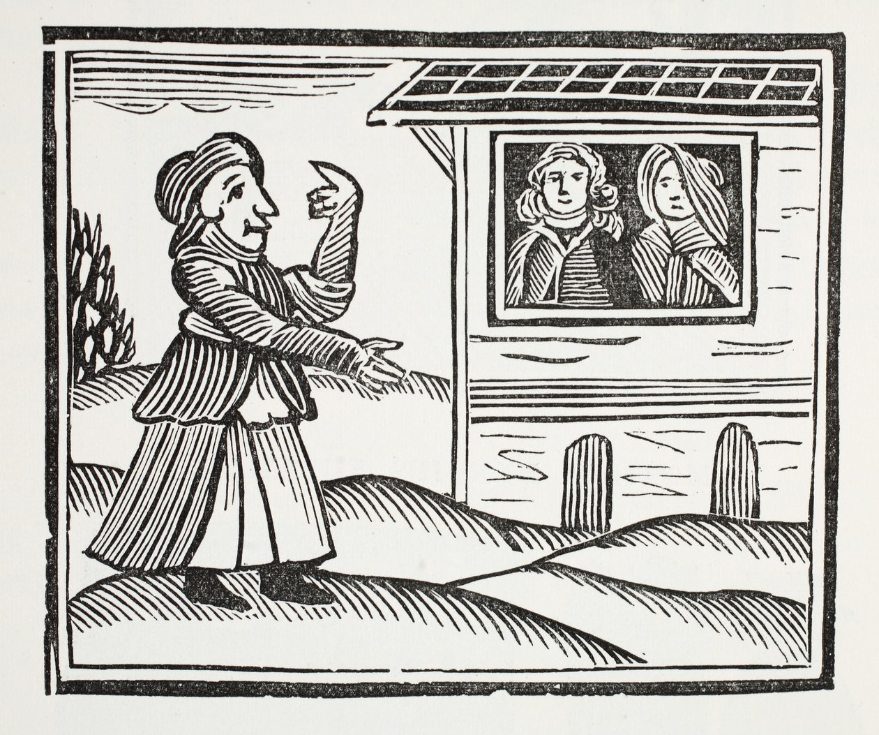 The History of Mother Shipton, illustration från Chap-books of the artonde århundrade av John Ashton, pub. 1882 av English School