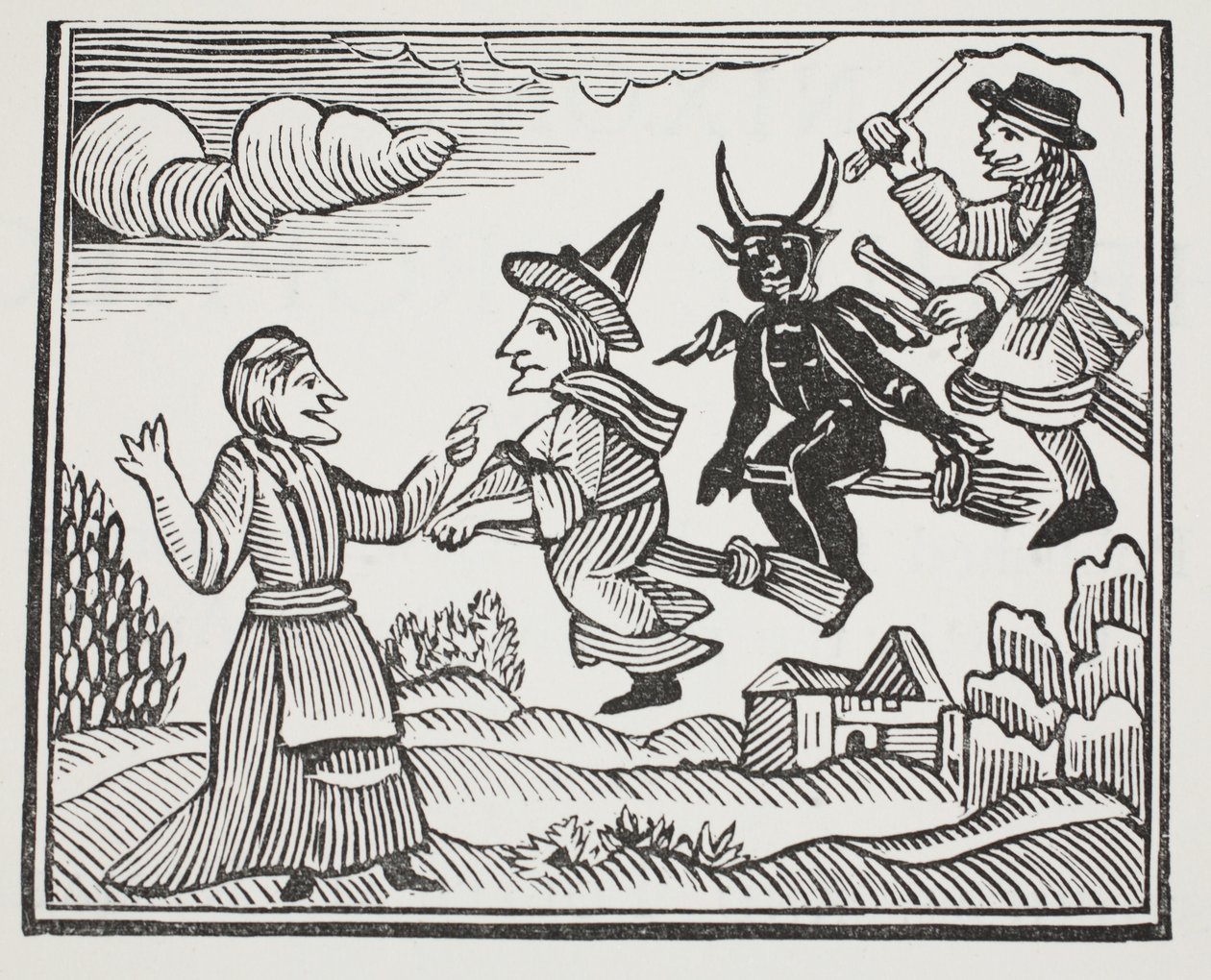 The History of Mother Shipton, illustration från Chap-books of the artonde århundrade av John Ashton, pub. 1882 av English School