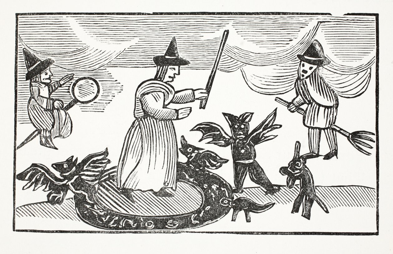 The History of Mother Shipton, illustration från Chap-books of the artonde århundrade av John Ashton, pub. 1882 av English School