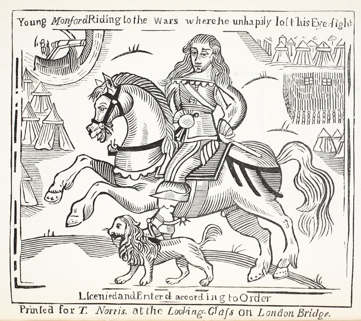 Historien om den blinde tiggaren från Bethnal Green, illustration från Chapter-books of the artonde århundrade av John Ashton, pub. 1882 av English School