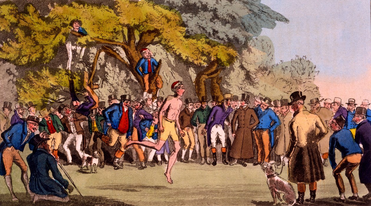 The Hopping Match on Clapham Common, från Egans Sporting Anecdotes, publicerad 1827 av English School