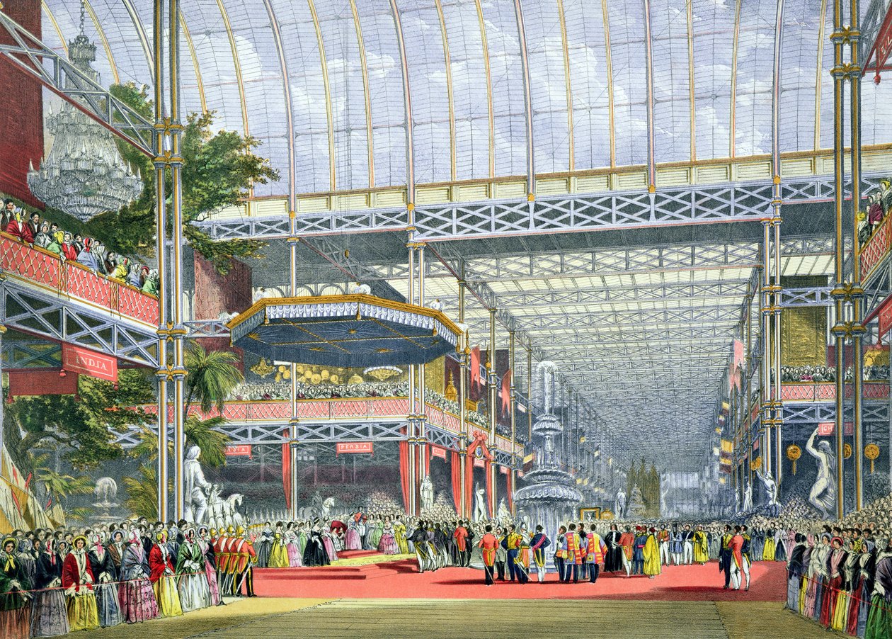 The Inauguration, från Dickinsons Comprehensive Pictures of the Great Exhibition of 1851, publicerad 1854 (se 194667) av English School