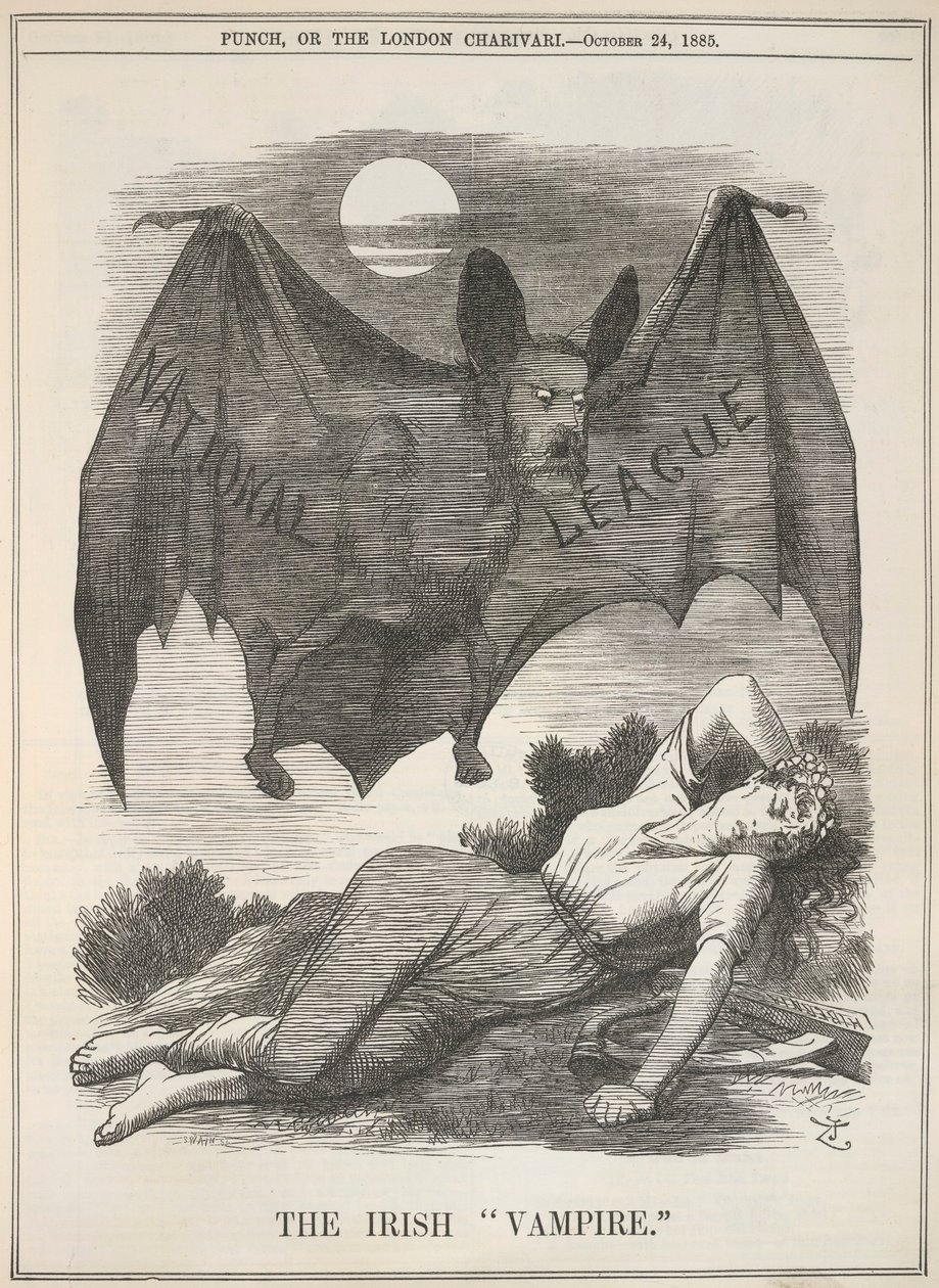 The Irish Vampire, från "Punch", eller "The London Charivari", 24 oktober av English School