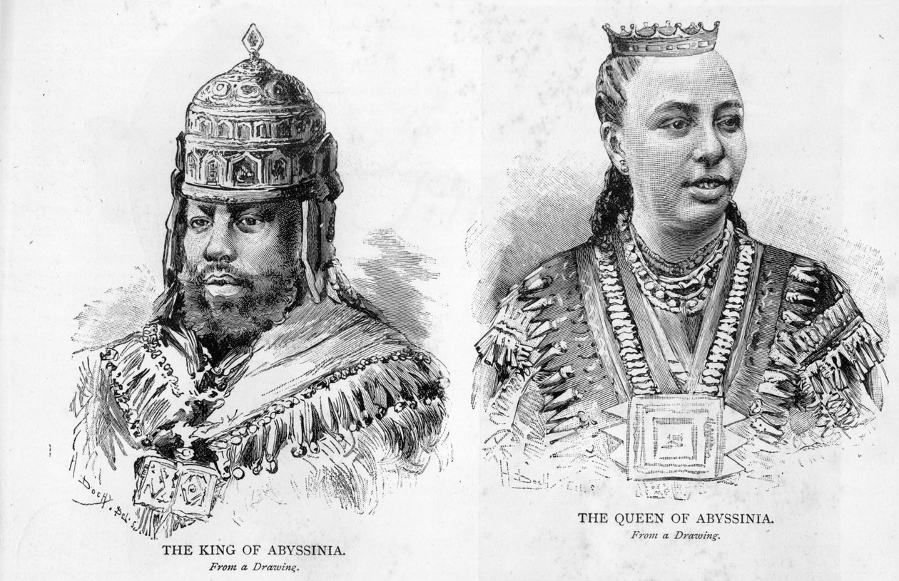 Kungen och drottningen av Abessinien, 1893 av English School
