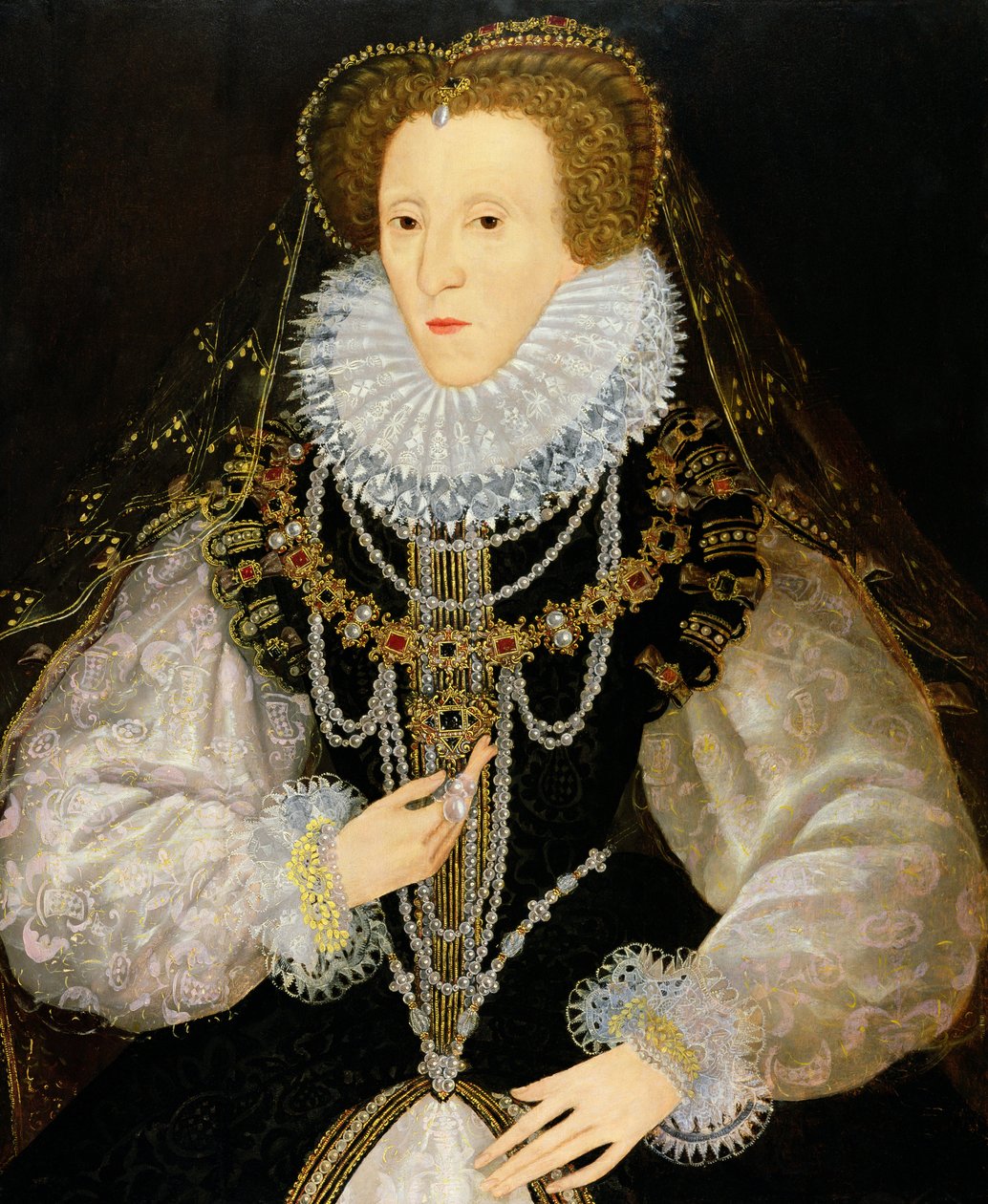 Kitchener-porträttet av drottning Elizabeth I (1533-1603) c.1550 av English School