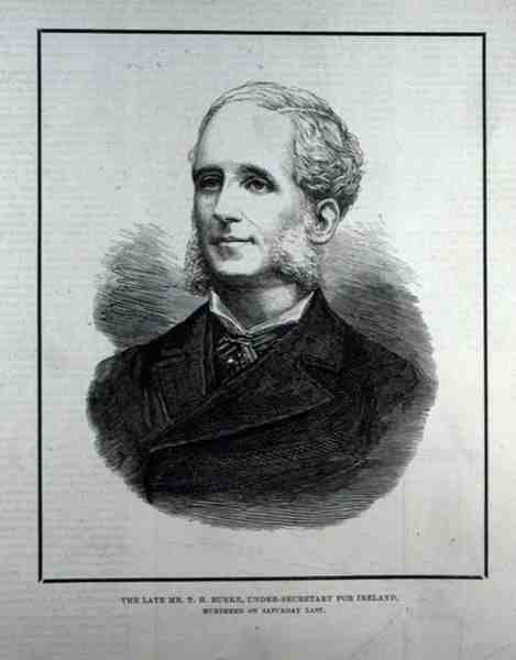 The Late Mr. T. H. Burke, undersekreterare för Irland, från The Illustrated London News, 13 maj 1882 av English School
