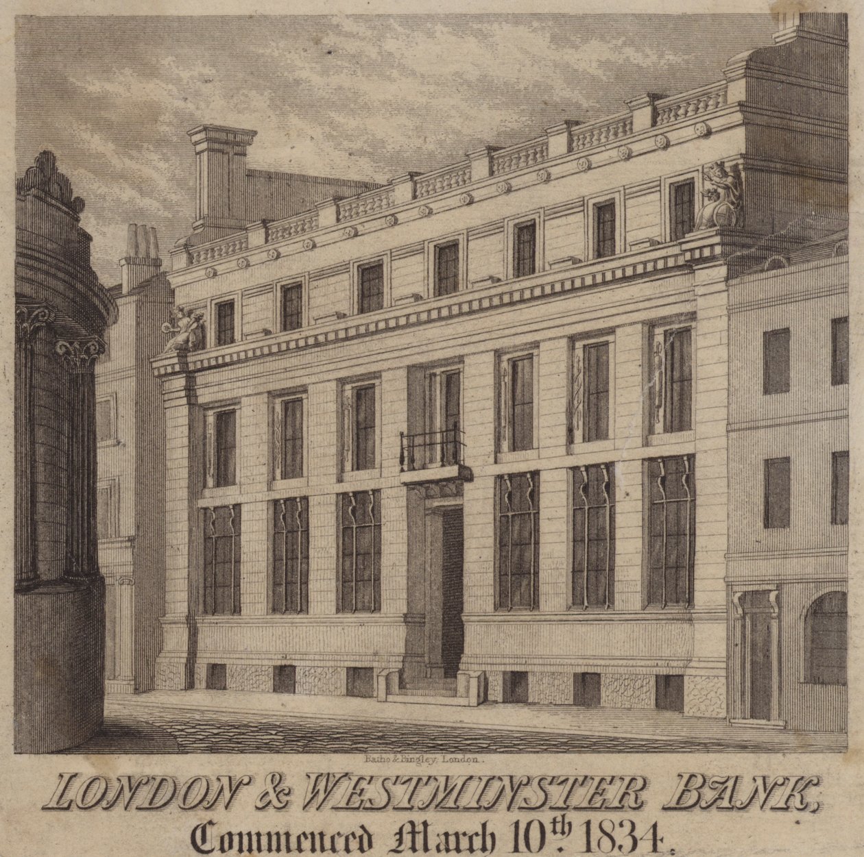 London and Westminster Bank (gravyr) av English School