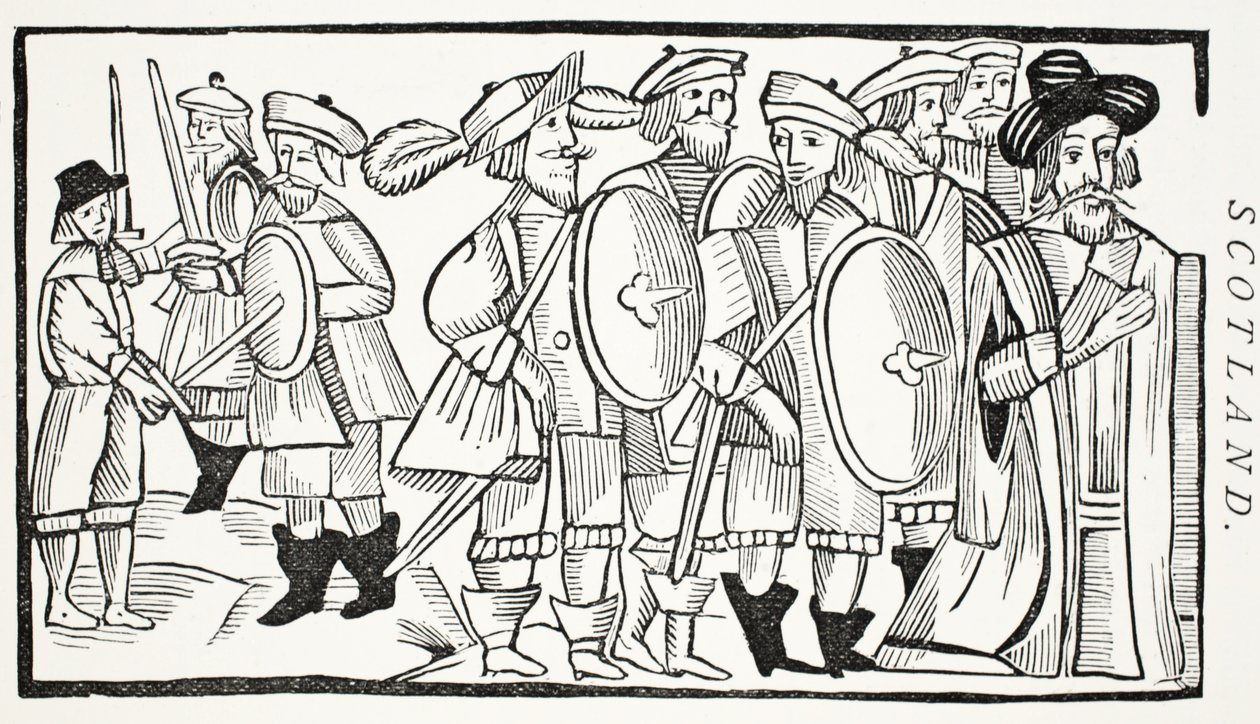 The Lovers Quarrel, illustration från Chap-books of the artonde århundradet av John Ashton, pub. 1882 av English School