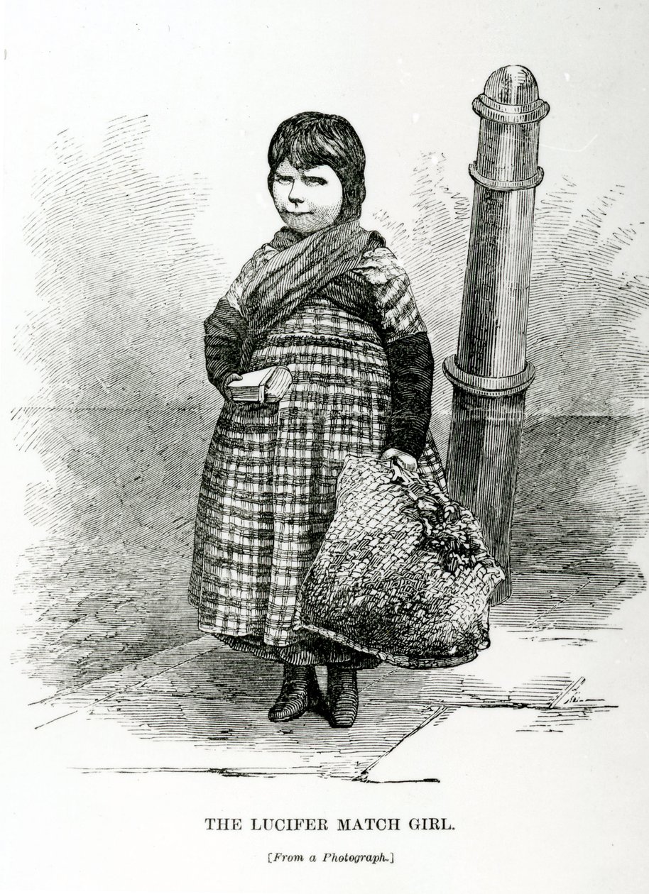 Lucifer Match Girl, ca 1840 av English School
