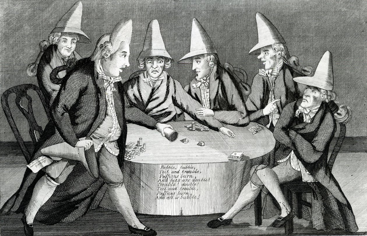 The Macaroni Cauldron, publicerad av M. Darly, 1772 (mezzotint) av English School