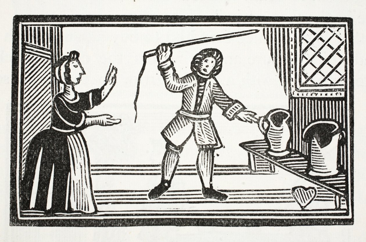 The Mad Pranks of Tom Tram, illustration från Chap-books of the artonde århundradet av John Ashton, pub. 1882 av English School