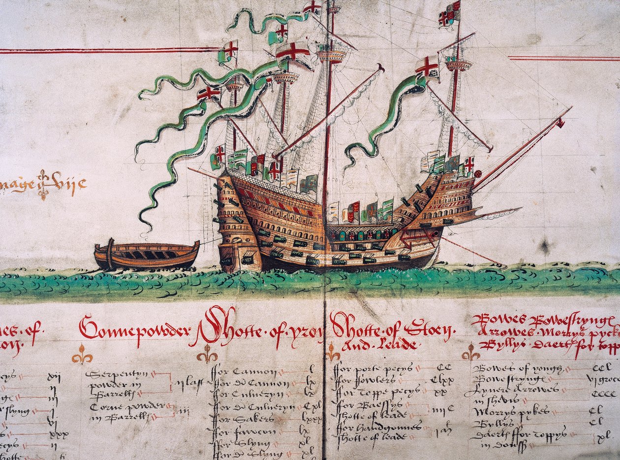 Mary Rose, från Anthony Roll av English School