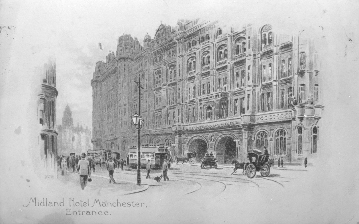 The Midland Hotel, Manchester, ca 1910 av English School
