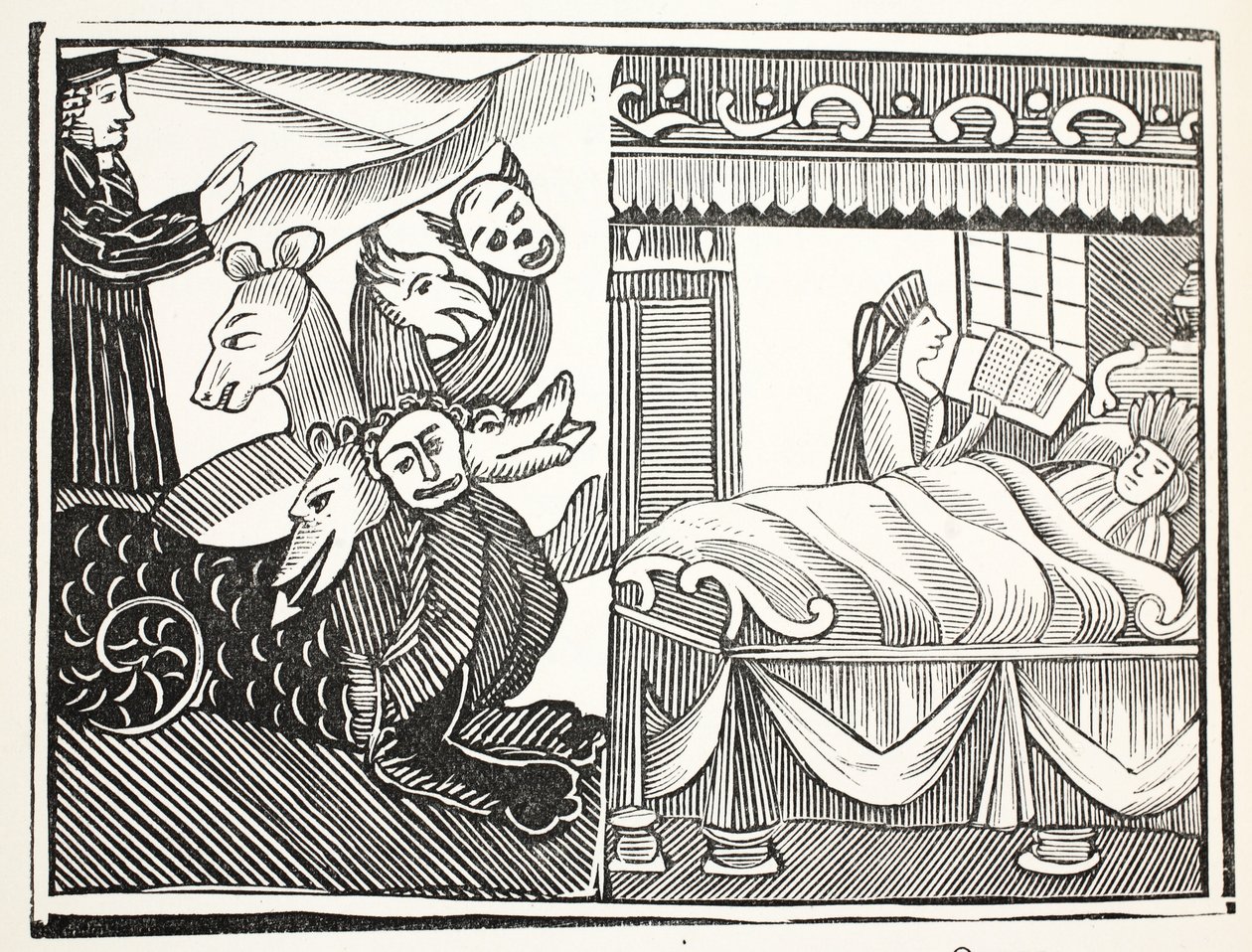 Miraklets mirakel, illustration från Chap-books of the artonde århundrade av John Ashton, pub. 1882 av English School