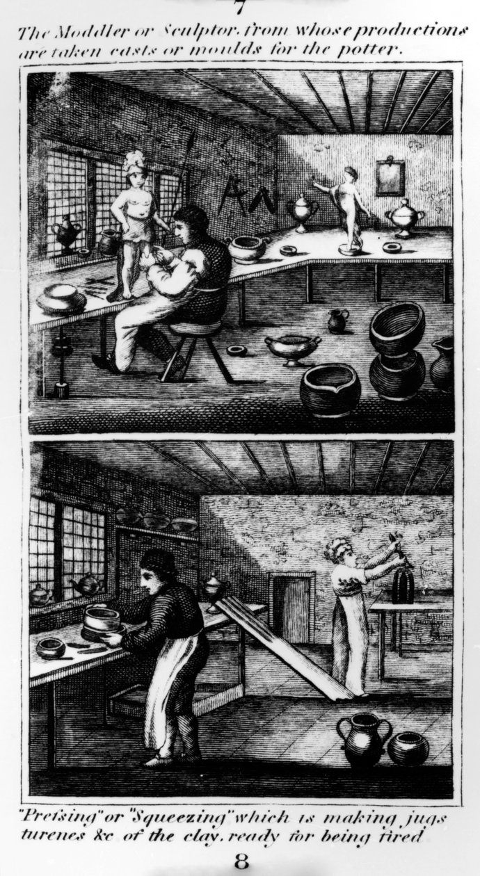 Moddlern eller skulptören, 1827 av English School