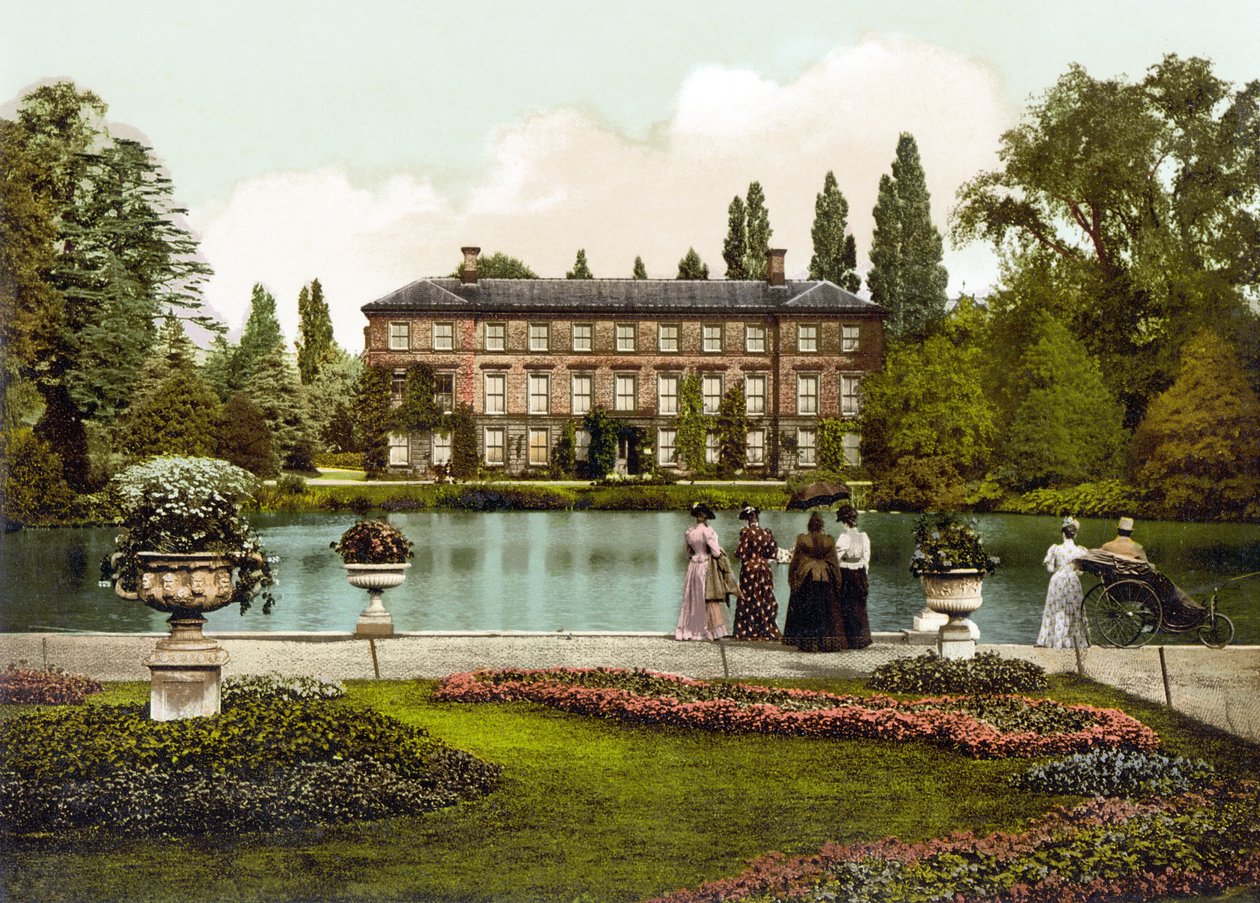 The Museum, Kew Gardens (handfärgat foto) av English School