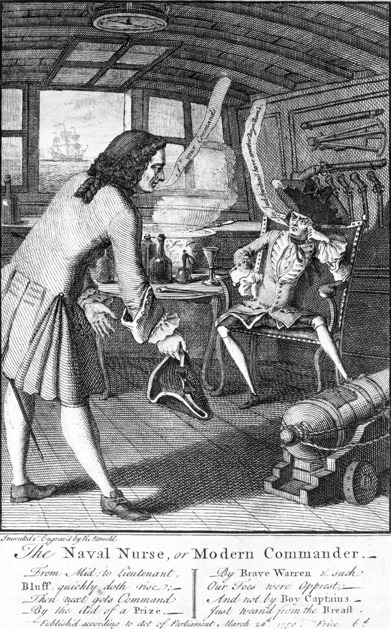Sjösköterskan, eller modern befälhavare, 1750 av English School