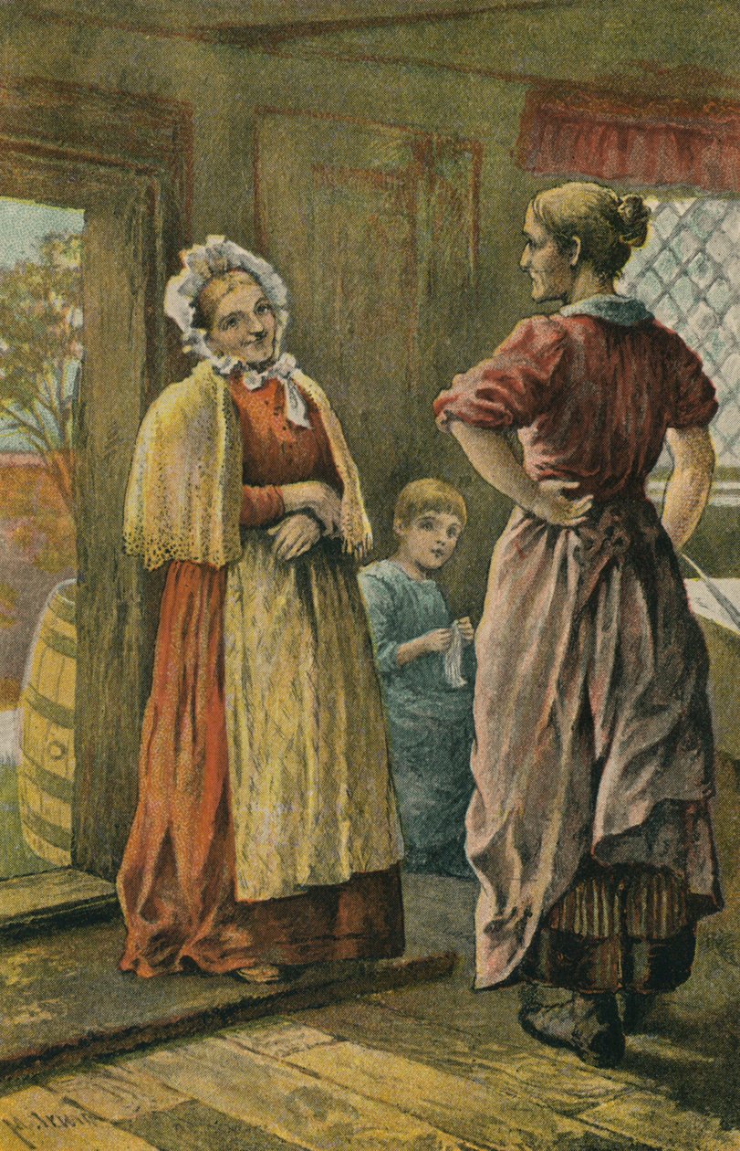 Svågerns granne (färglitografi) av English School