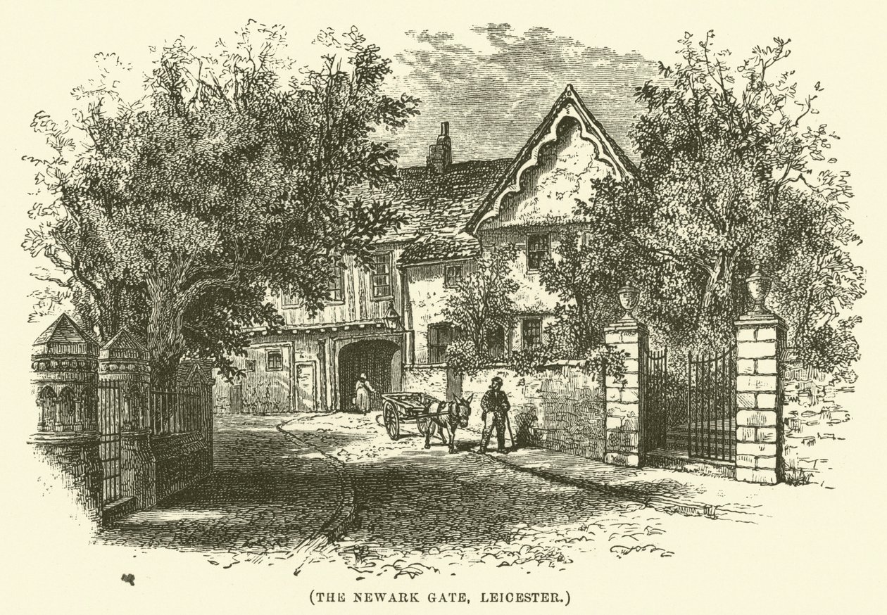 The Newark Gate, Leicester (gravyr) av English School
