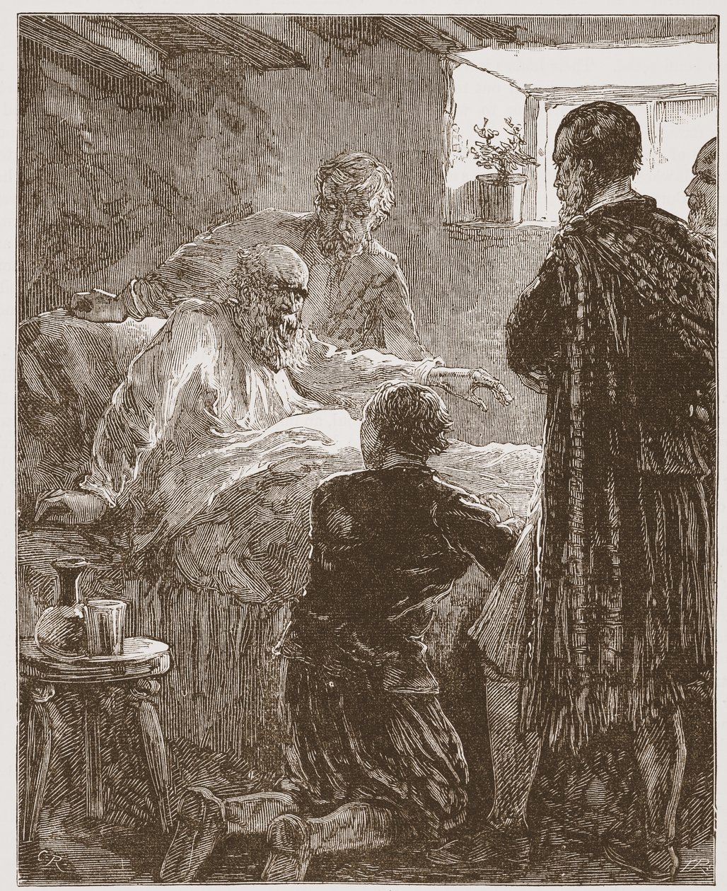 The Old Covenanters Last Sermon, illustration från The History of Protestantism av James Aitken Wylie (1808-1890), pub. 1878 av English School
