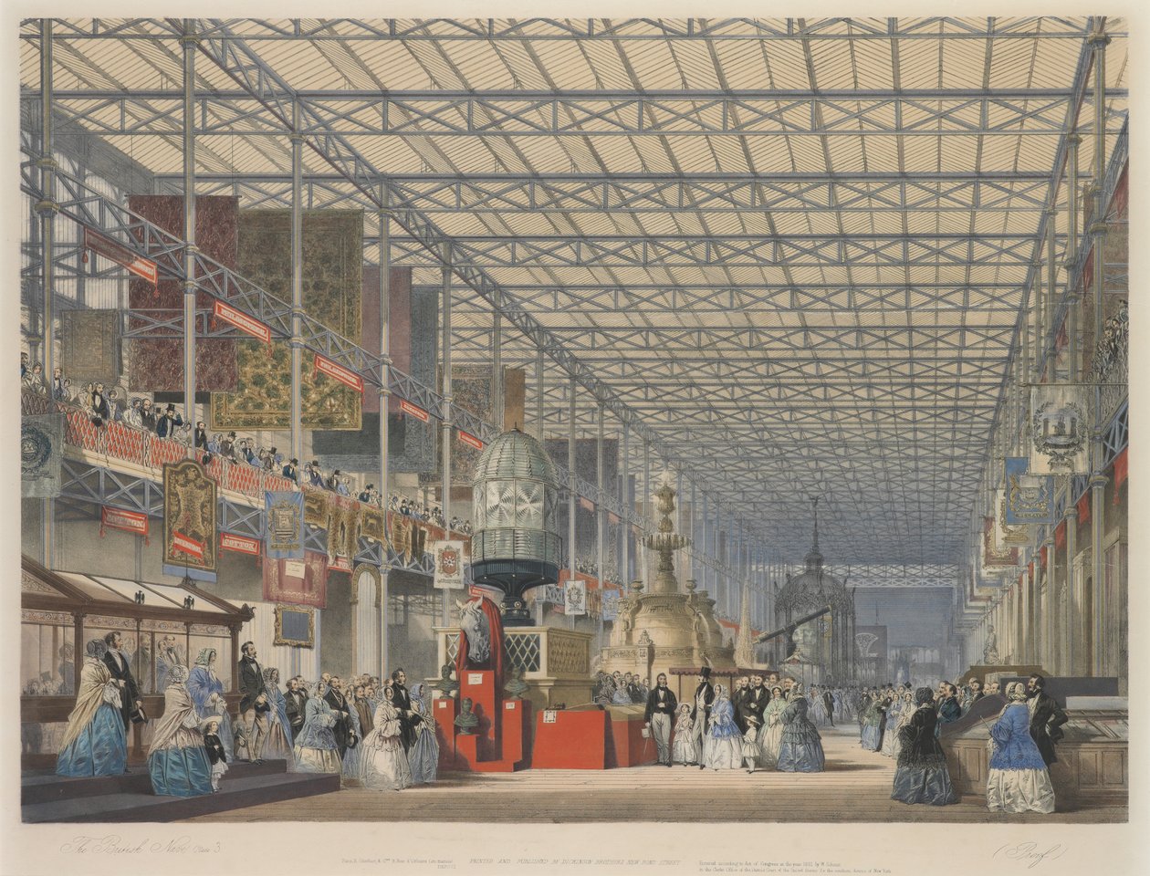 Öppnandet av den stora utställningen - The British Nave, 1851 av English School
