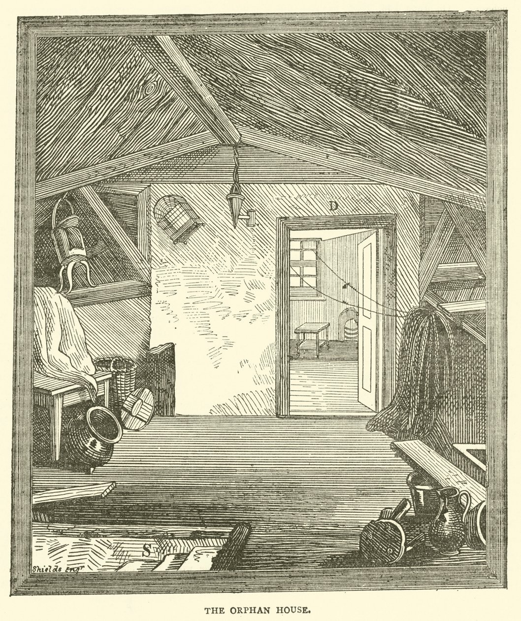 Det föräldralösa huset (gravyr) av English School