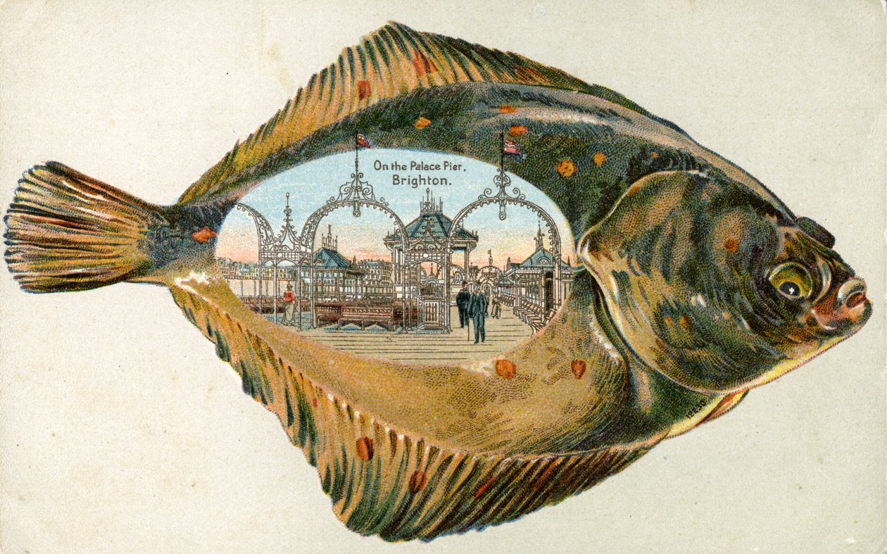 The Palace Pier, Brighton inuti en sula, 1880-1900 av English School