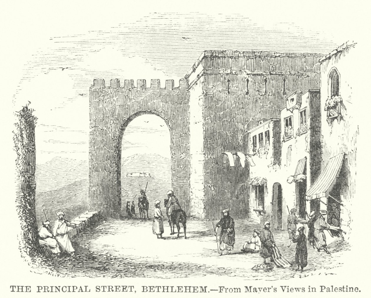Huvudgatan, Betlehem (gravyr) av English School