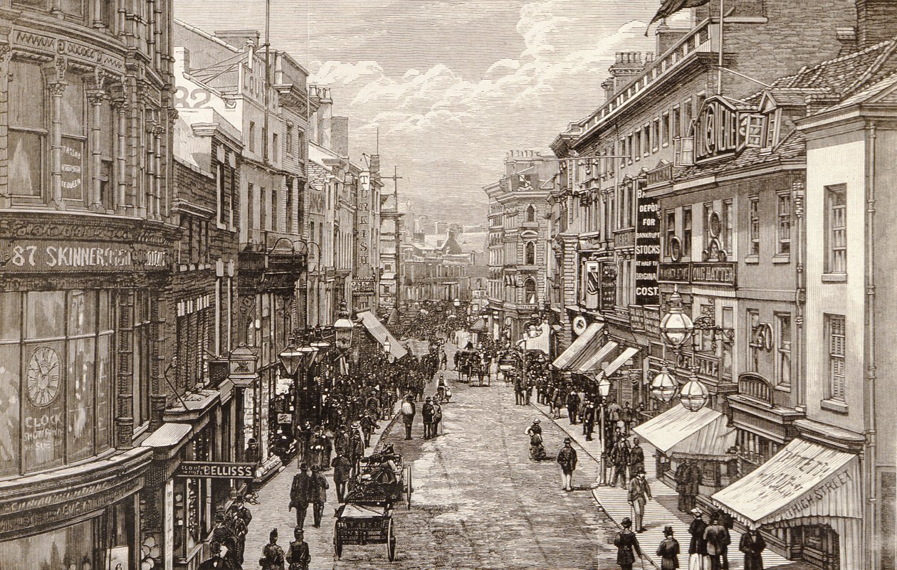 Drottningens besök i Birmingham: The High Street, från 