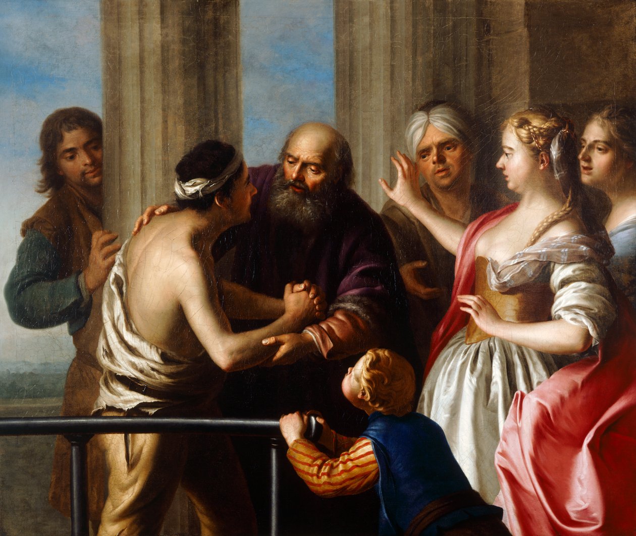 The Return of the Prodigal Son (olja på duk) av English School