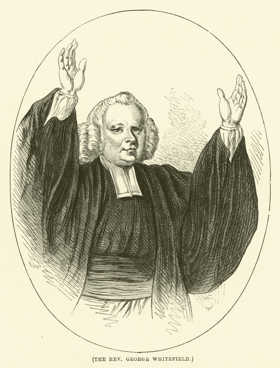 Pastor George Whitefield (gravyr) av English School