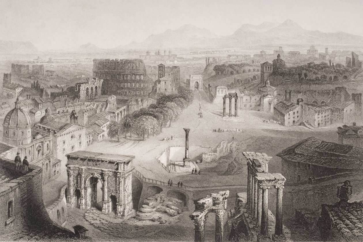 O le Fono a Roma mai le Capitoline Hill, Roma, na vaneina e A. Willmore swed av English School