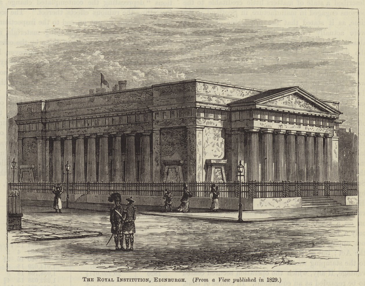 The Royal Institution, Edinburgh (gravyr) av English School