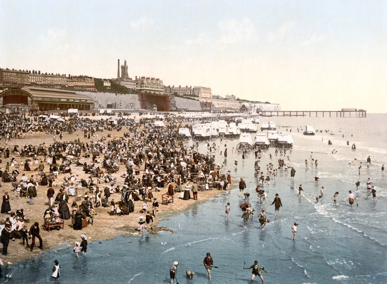 The Sands, Ramsgate (handfärgat foto) av English School
