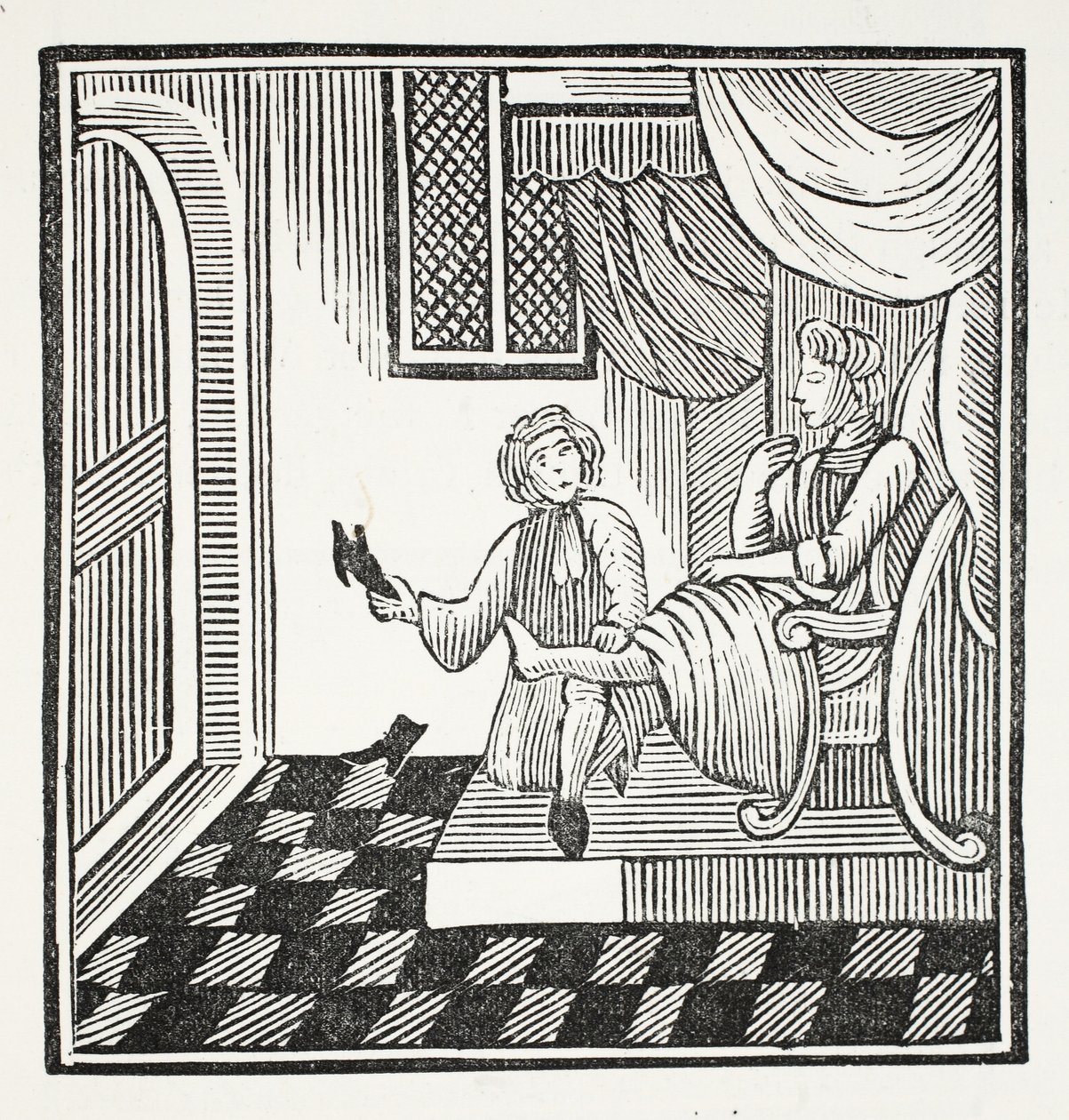 The Shoemakers Glory, illustration från Chap-books of the artonde århundradet av John Ashton, pub. 1882 av English School