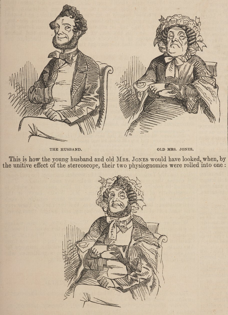 "The Simple History of a Portrait", från Punch, eller London Charivari, Vol. 33, sid. 224 av English School