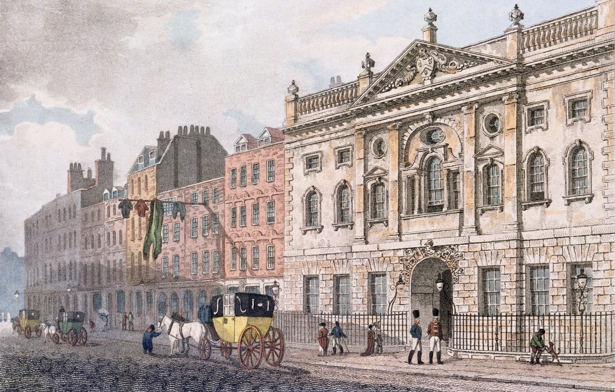 Den södra fronten av Ironmongers Hall, från 