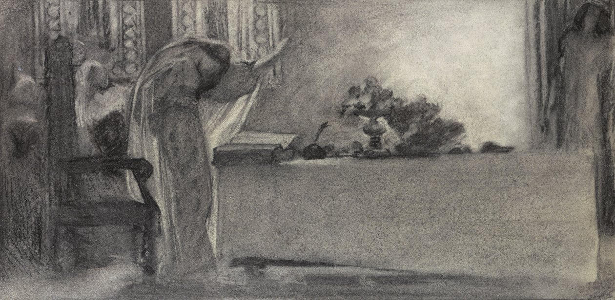 The Spell, ca 1870 (kol på papper) av English School