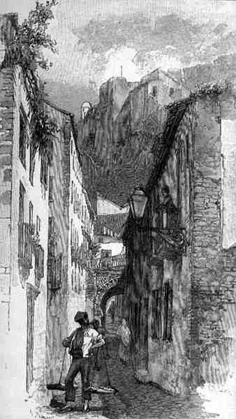 The Street Beneath the Alcazar, Malaga, Spanien, från 