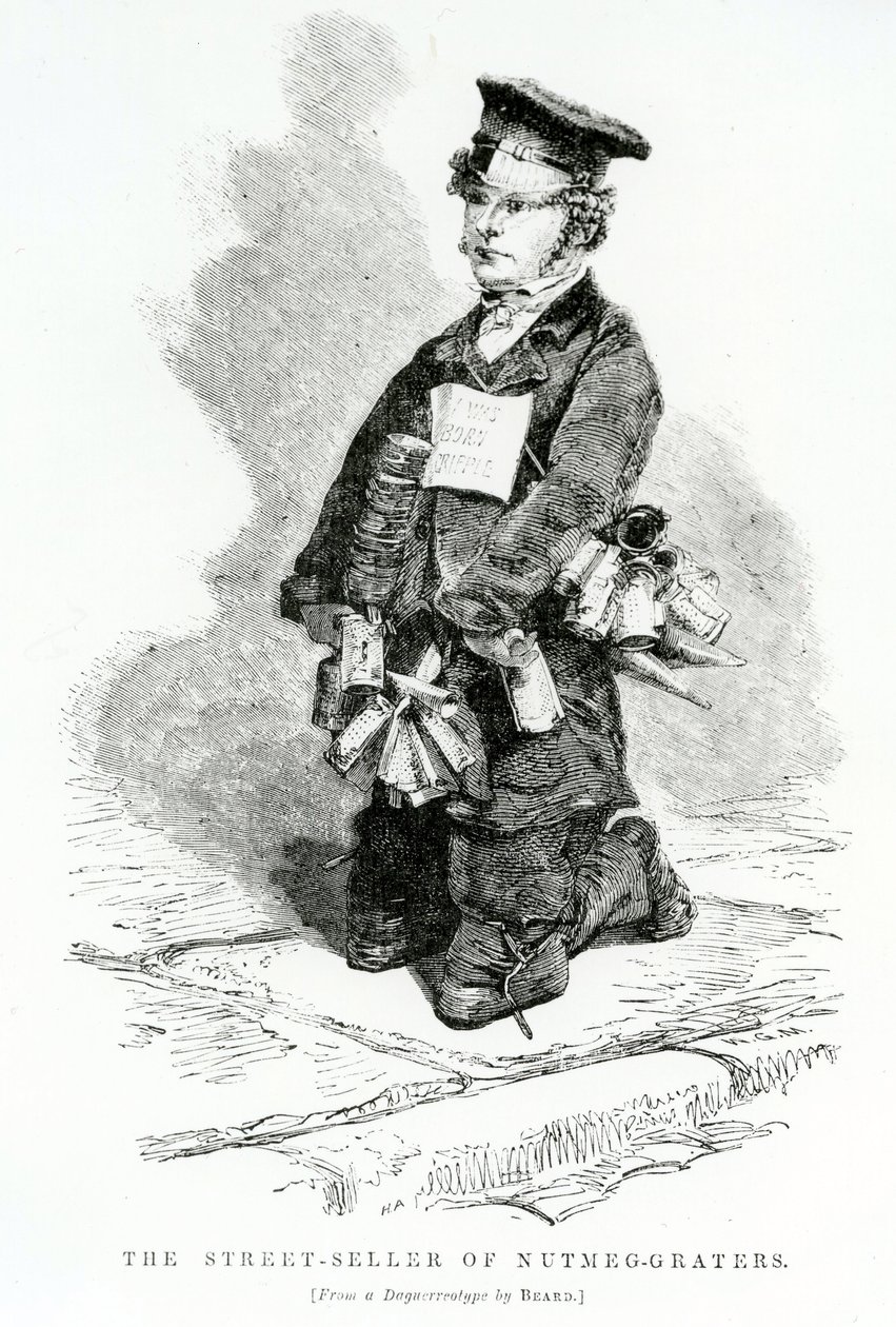 Gatusäljaren av muskotrivjärn, ca 1840 av English School