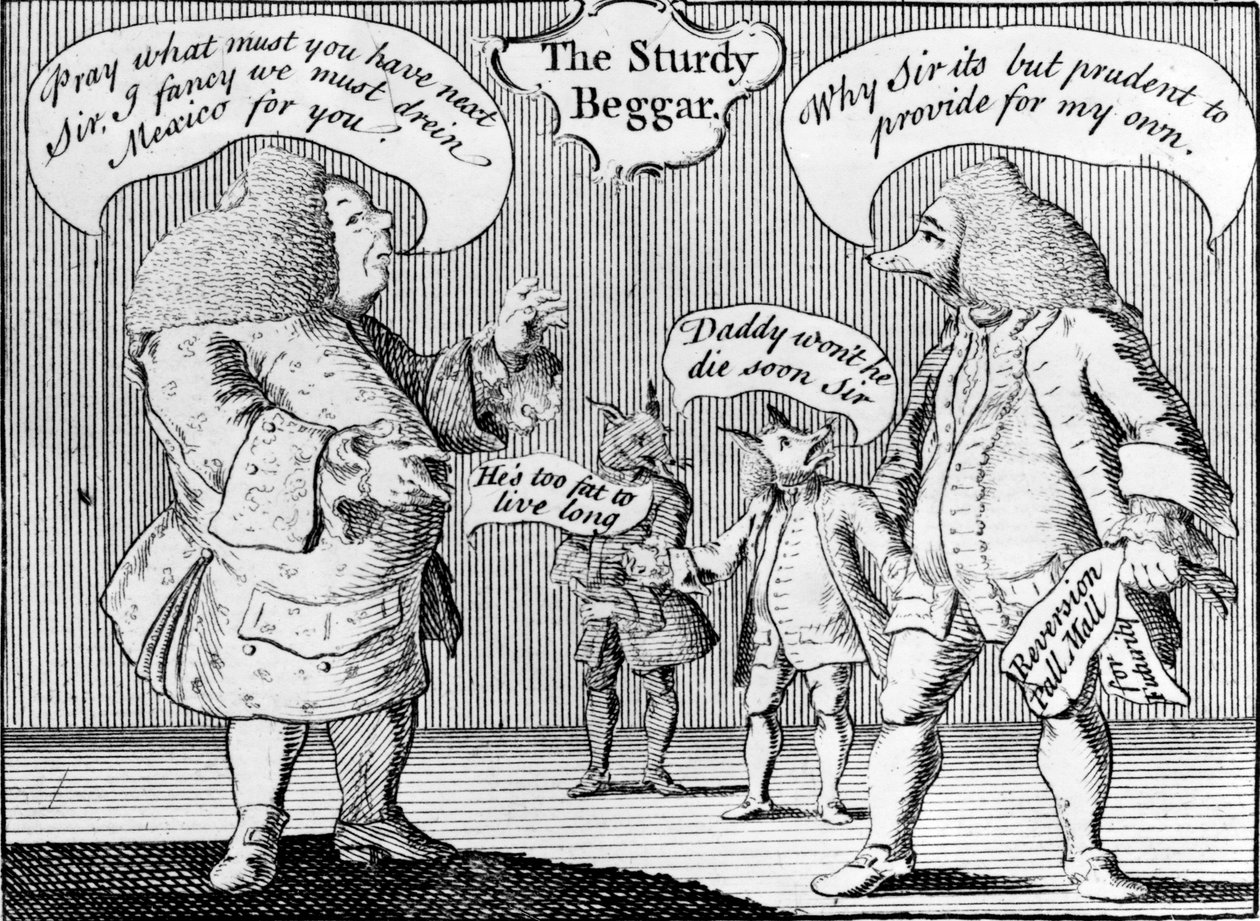 Den robuste tiggaren, 1758 av English School