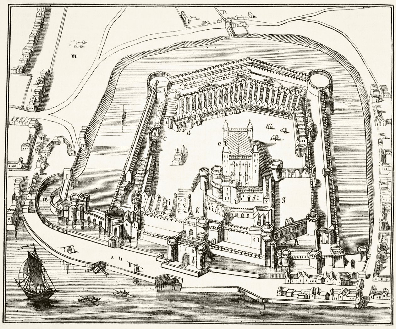 The Tower of London på 1400-talet, från 