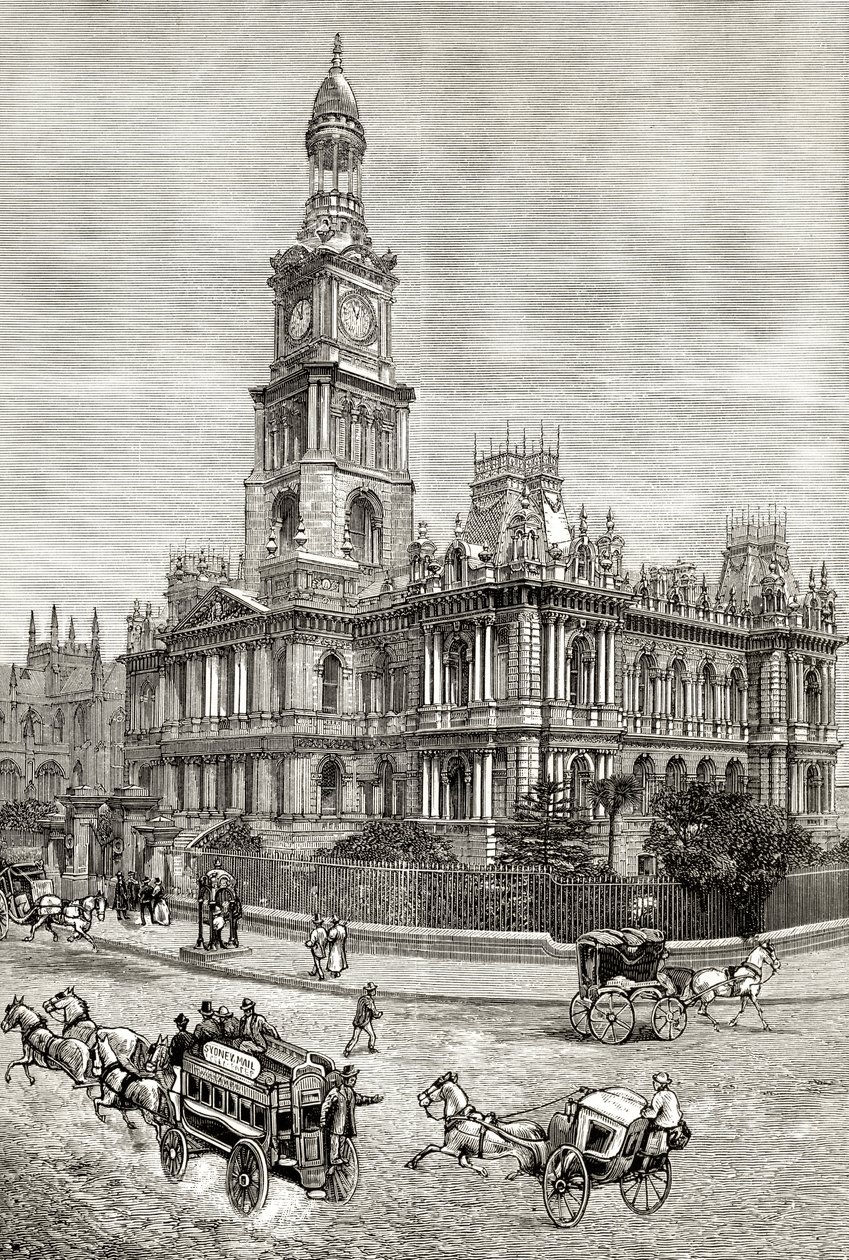 The Town Hall, Sydney, c.1880, från 