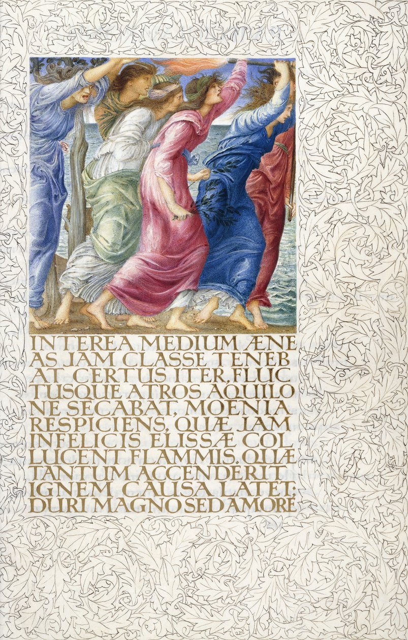 Trojanerna upptäcker Didos begravningsbål, 1874-c.1919 av English School