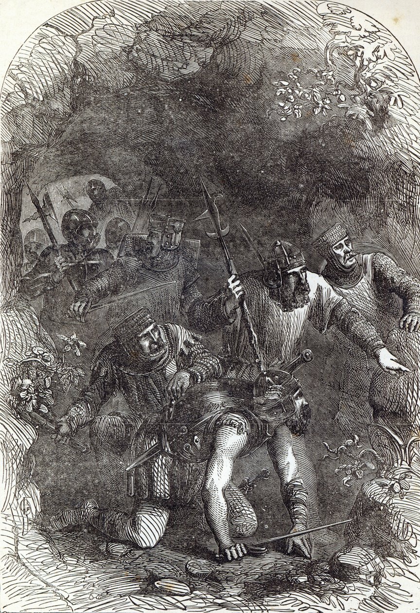 The Troops of Lord Montacute in the Subterranean Passage, illustration från 